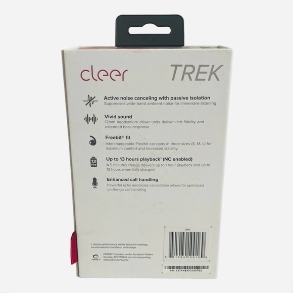 NIB CLEER Trek Headphones Active Noise-Canceling In-Ear Headphones - Picture 12 of 14